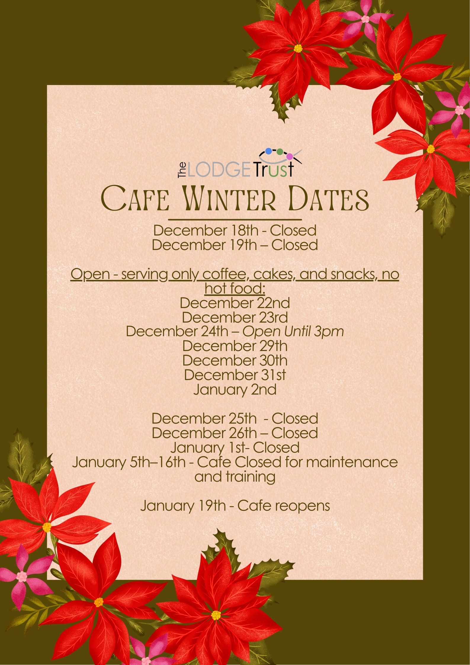 Café winter dates